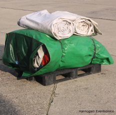 Hüpfburg Air Mountain gepackt
